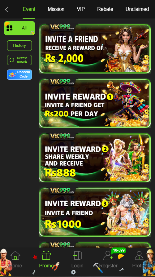 vk999 game bonous image